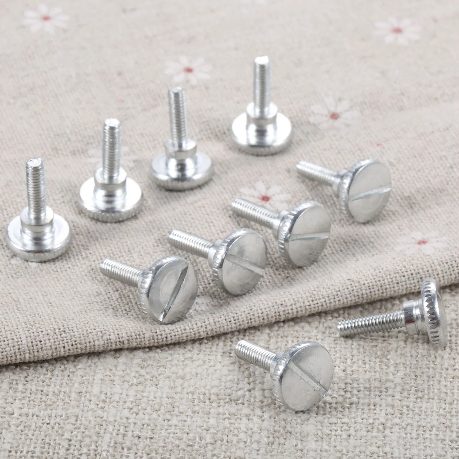 10Pcs Metal Thumb Screws Long Section for Lockstitch Synchronous Sewing Machine Presser Feet Attachment Binder Locator Mounting