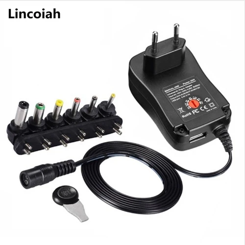 Imagen 1 del producto 3V 4,5 V 5V 6V 7,5 V 9V 12V 2A 2.5A AC DC adaptador de corriente ajustable suministro de cargador Universal para lámpara de tira de luz led 30W