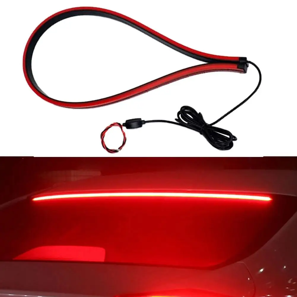 90cm Car Vehicle Tail LED Strip Brake Light Rear Windshield Safety Warning Lamp