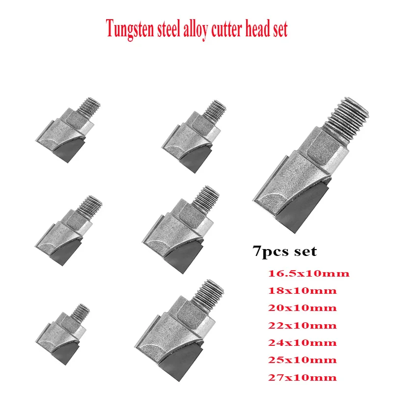 7pcs apriporta fabbro taglierina testa legno verniciato plastica acciaio serratura mortasa installazione mortasa accessori per utensili