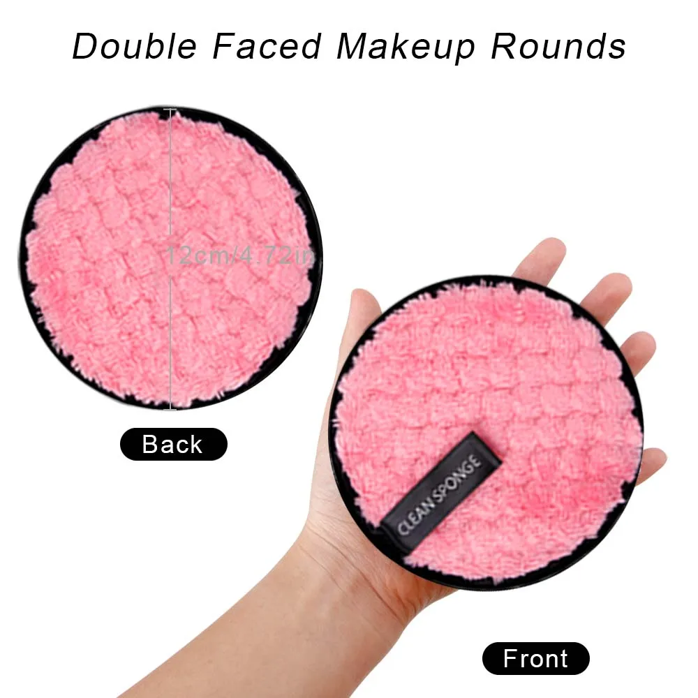 1/2Pcs Microfiber Makeup Remover Pads Cloth Reusable Discs Washable Cotton Wipes Face Cleansing Forever Skin Care Sponge Tools