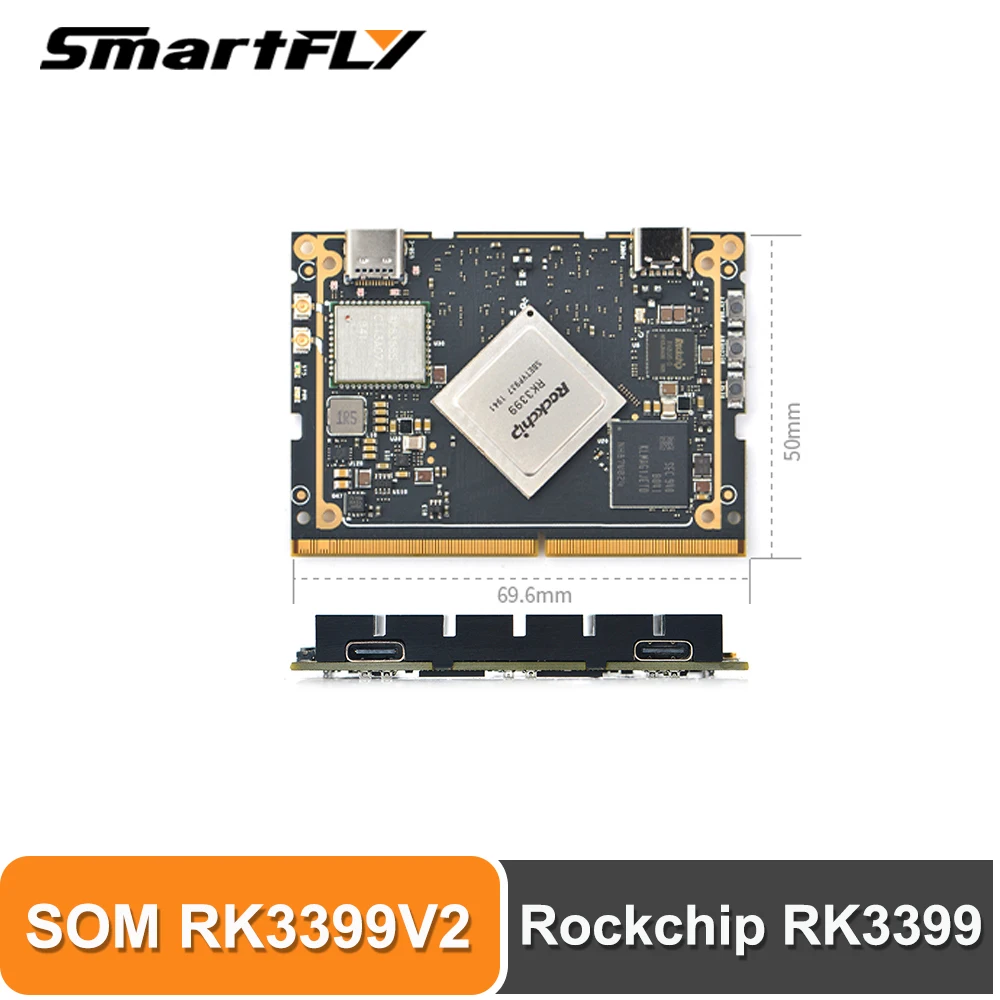 SOM-RK3399V2 4GB AI Developer kit WiFi BT Support Gbps Ethernet and Dual-screen display Android/Ubuntu/QT/buildroot HDMI IN/OUT