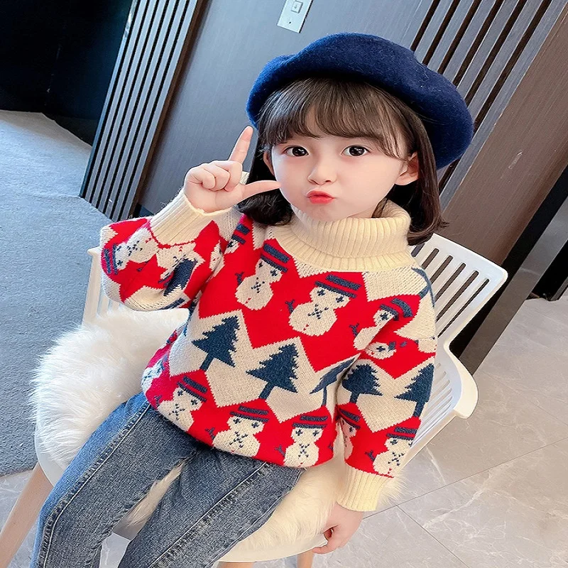 

Baby Girl Clothes Christmas Winter Autumn Baby Girls Sweaters Clothing Outfits Baby Cartoon Knitting Sweater Xmas Chidlren Bebe