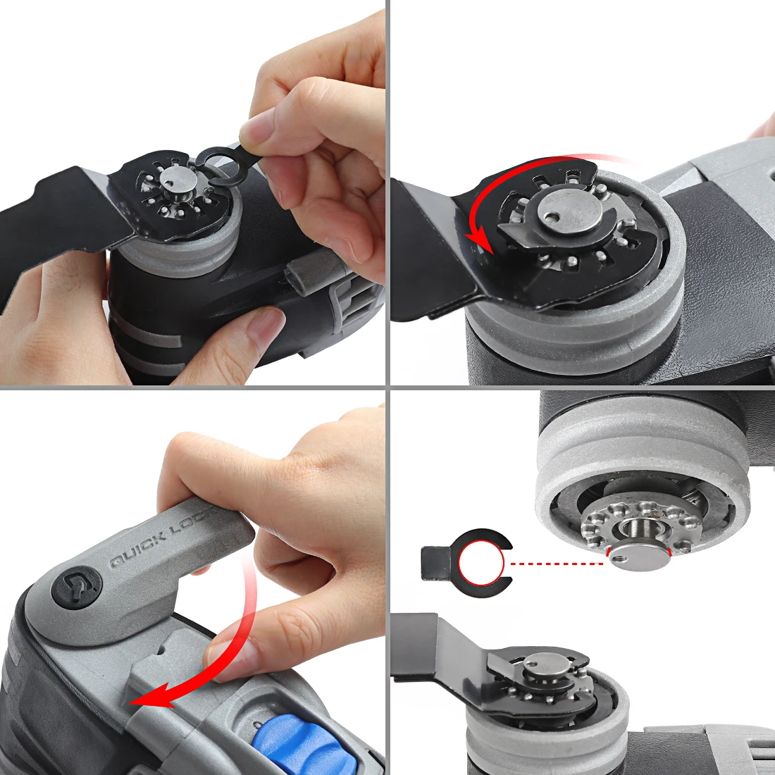 WORKPRO 23 PCS Multi Oscillating Saw Blades Set for Wood Plastic Metal Saw Blades with Quick Release Design