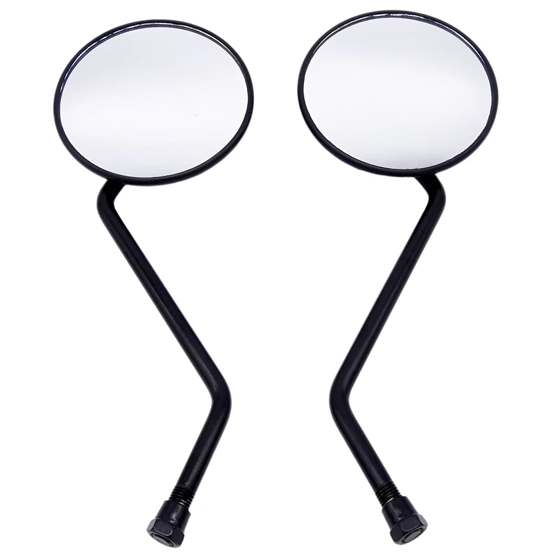 1 Pair 10mm Universal Motorcycle Rearview Mirror Handle Bar End Side Round Mirrors Aluminum for Honda Suzuki Yamaha Kawasaki