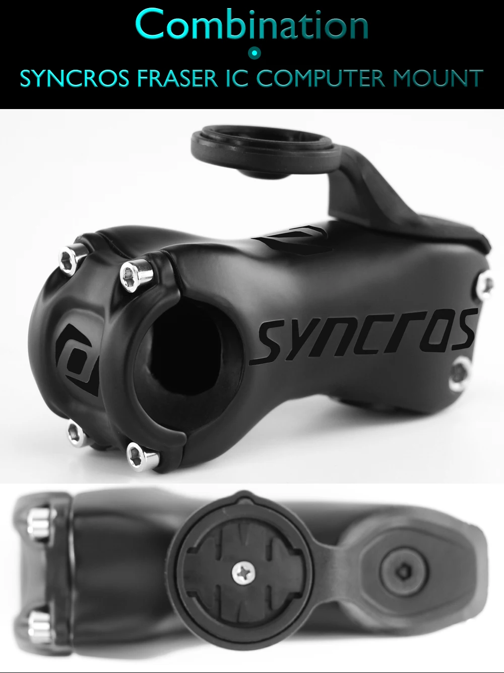 Syncros Fraser SL Vollcarbon-Vorbau, Rennrad-/MTB-Vorbau, 6 ° /17 ° 60mm-110mm, 28,6mm, 31,8mm, Fahrradzubehör – Detail 9