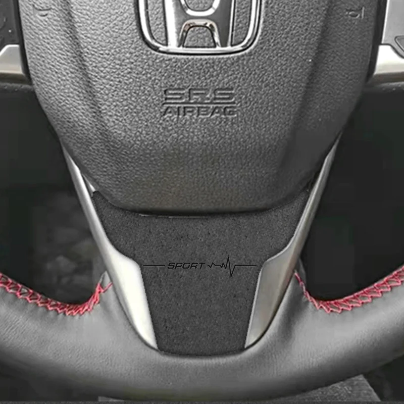 For Honda Civic 10th Gen Accessories 2017 2018 2019 2020 2021 New Sport Short Plush Steering Wheel Trim Covers Decoration CN