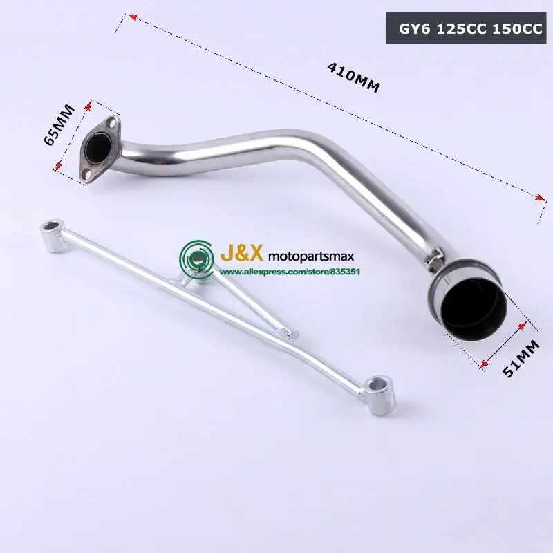 EXHAUST PIPE Universal GY6 Scooter Motorcycle Exhaust Muffler Contact pipe To Engine 157qmj 152qmi 125 150 180 200cc