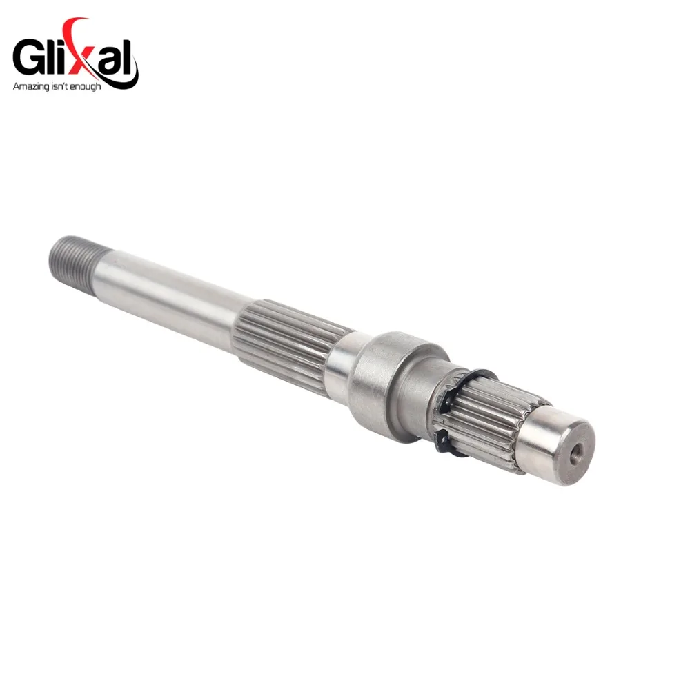 Glixal GY6 49cc 50cc 195mm Gearbox Output Final Drive Shaft for 139QMB 139QMA 4-Stroke Chinese Scooter Moped ATV Go-Kart