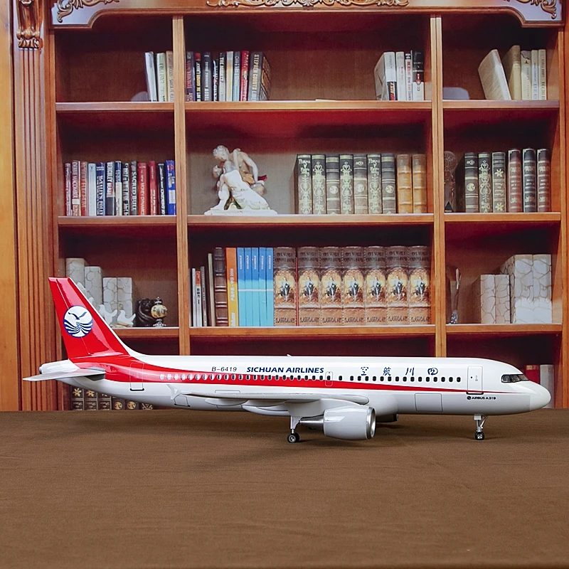 Model Pesawat Statis Besar, Boeing B777 Airbus A380 A319 dengan Roda, Panjang 47 Cm, Aksesori Pesawat, Av