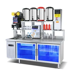 Manufacturer Stainless Steel Bubble Tea Counter Milk Tea Working Cabinet China Factory Wholesale