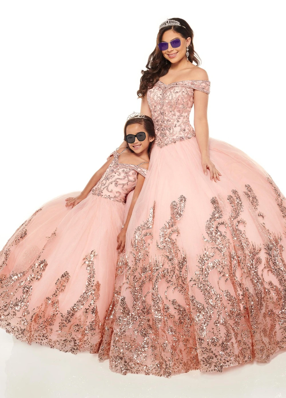 Glitter Groen Kralen Organza Baljurk Quinceanera Jurken 2021 Off Shoulder Sweet 16 Party Jurk Vestidos De 15 Anos Goud kant