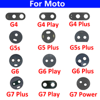 New For Motorola Moto G4 G5 G5s G6 G7 Play Plus Power Back Rear Camera Glass Lens With Sticker Replacement