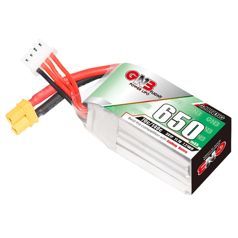 1-10PCS GNB 3S 650mAh 11.1V 70C/140C HV Lipo Battery with XT30U-F Plug for FPV Racing Drone 4 axis UAV RC Quadcopter RC Drone