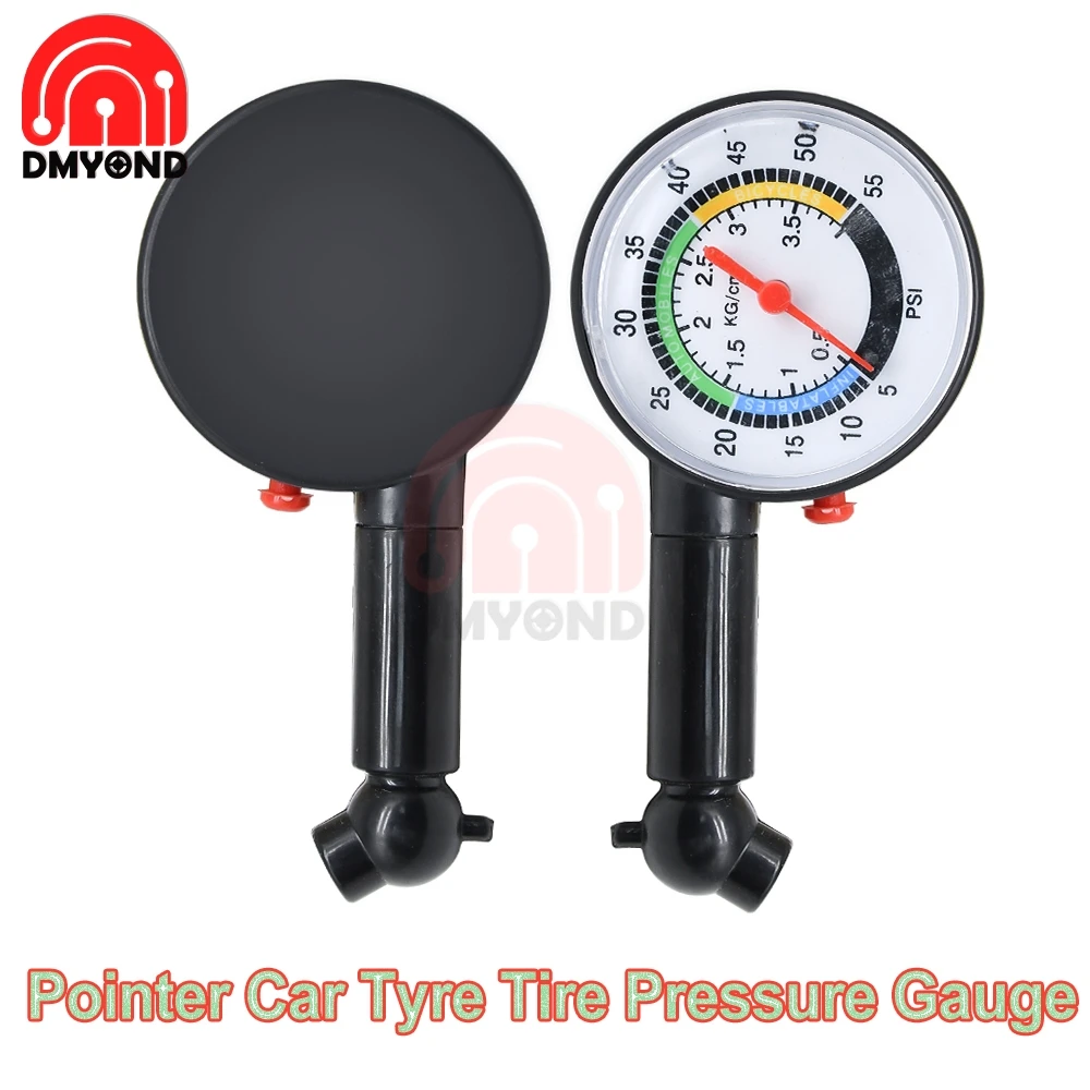 Digital Pointer Car Tyre Tire Pressure  Gauge Car Pressure Gauge with Pointer Color Dial For Car Auto Motorcycle Vehicle Test