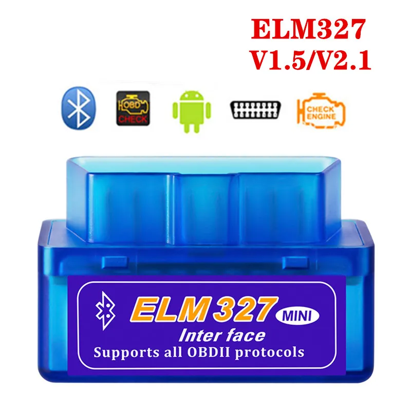 

MINI ELM327 V1.5/V2.1 Scanner Adapter Automatic Diagnostic Tool Bluetooth-Compatible OBD/OBDII Code Reader For Android Windows