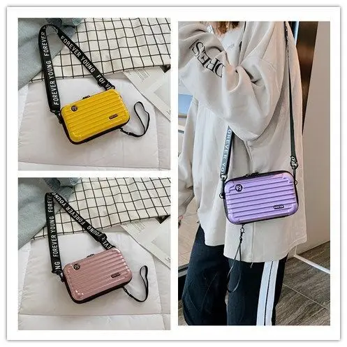 2023 New Arrival Suitcase Shaped Universal Smart Mobile Bag For Clutch Fashion Phone Pouch Box Shoulder  Mini Cute Colorful