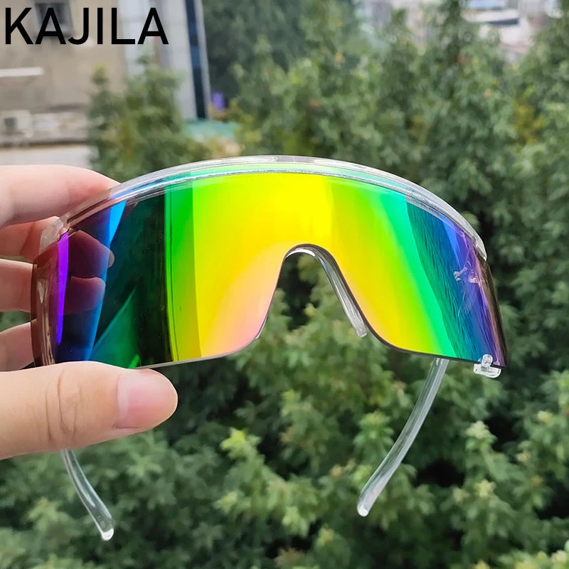 Oversized Sports Sunglasses Men 2025 Luxury Brand Windproof Rectangle Sun Glasses For Women Driving Goggles Gafas De Sol Hombre