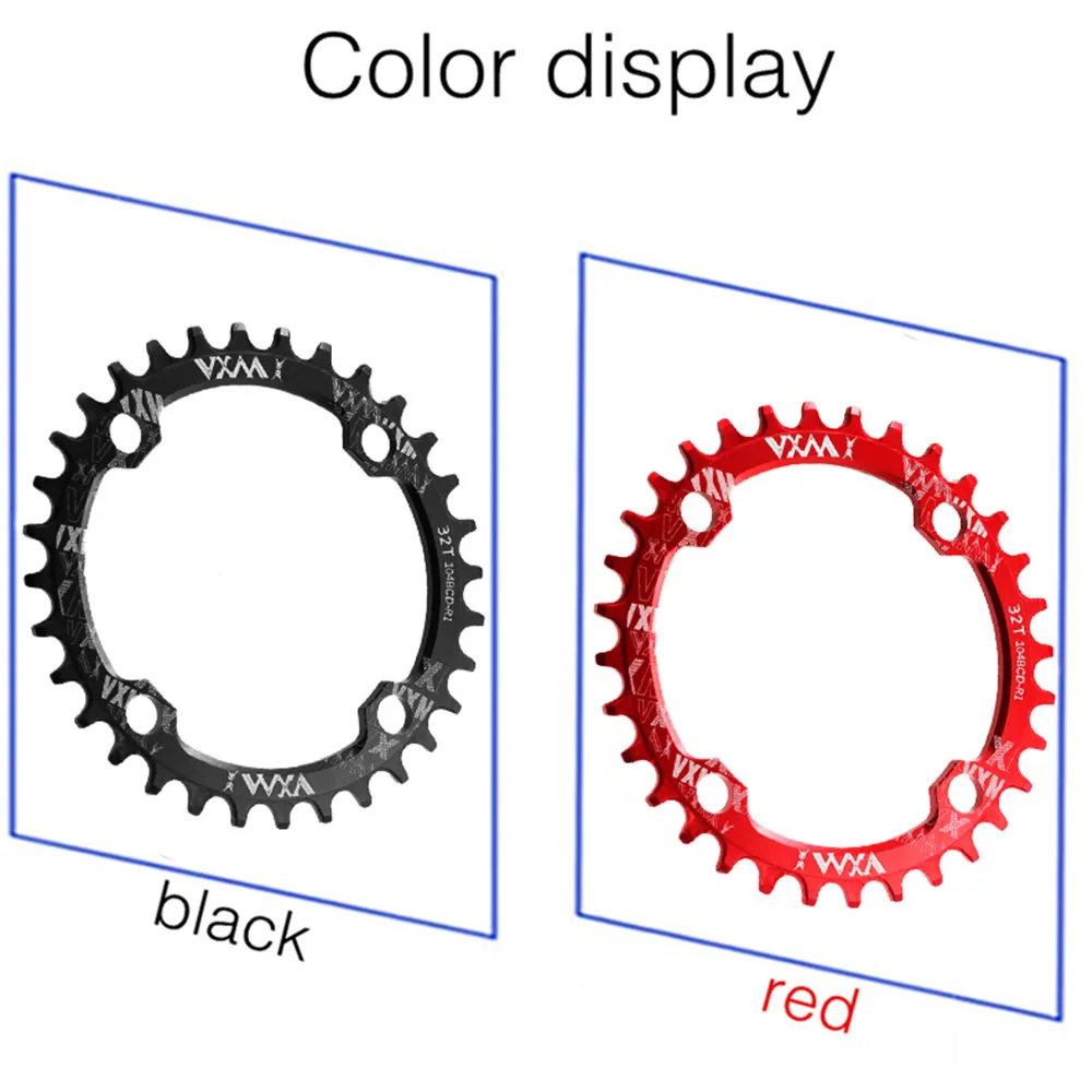 VXM Narrow Wide Bike Chainring 104BCD MTB Crankset Aluminum Alloy Chainwheel 32T 34T 36T 38T Round Crank Set Road Bicycle Parts