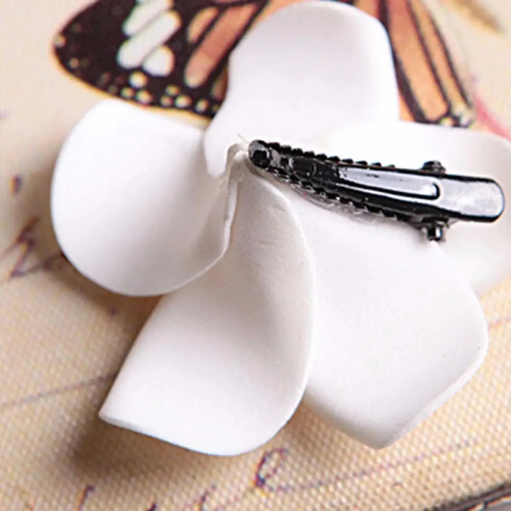 1pc Lovely Flower Shape Hairpin Clip PE Artificial Hair Headwear Women Girls Hairclips for Bridal Wedding Party Decor