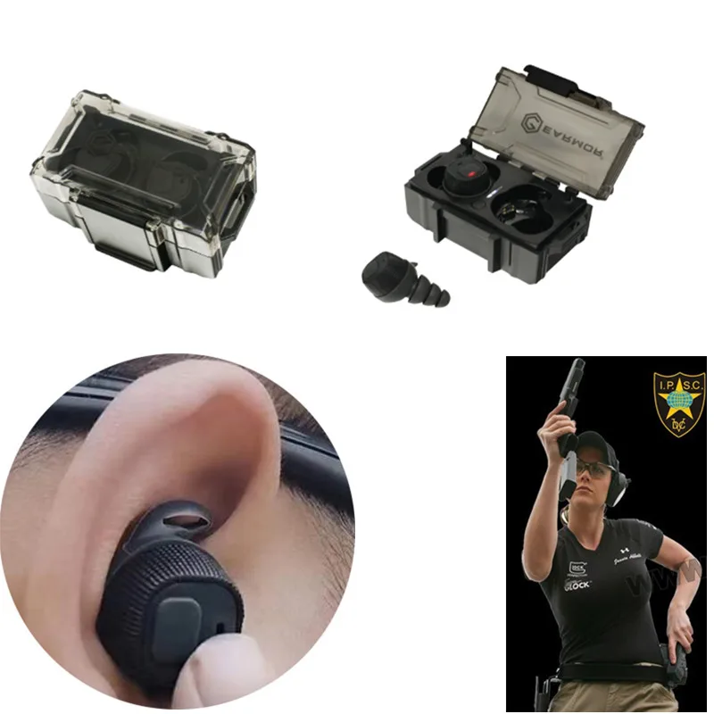 IPSC M20 MOD3 Electronic Earplugs Headset Anti Noise Ear Plug Noise Canceling for Hunting Silicone Earmuffs Shooting NRR22db