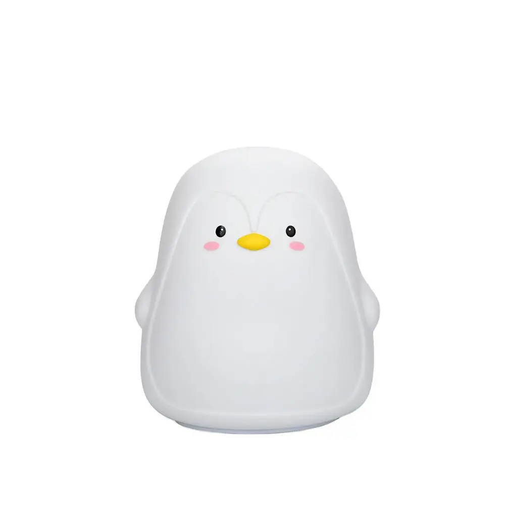 Pinguim silicone sensor de toque led night light usb recarregável quarto lâmpada cabeceira para crianças presente natal do bebê