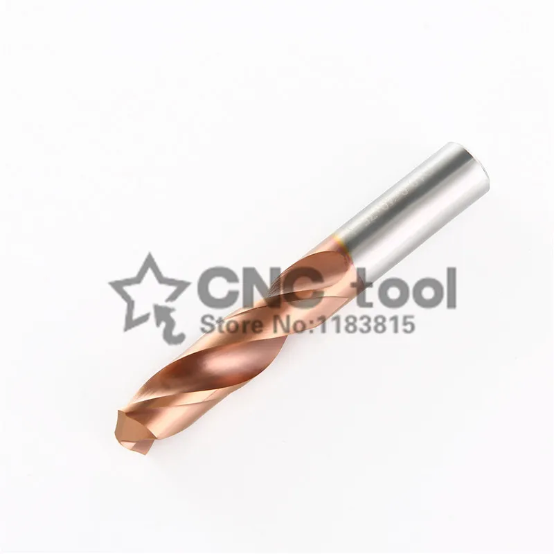 Taladro de aleación de carburo con revestimiento de 2mm-16mm x 100L, broca helicoidal de acero inoxidable súper dura, mango recto, taladro monolítico sólido