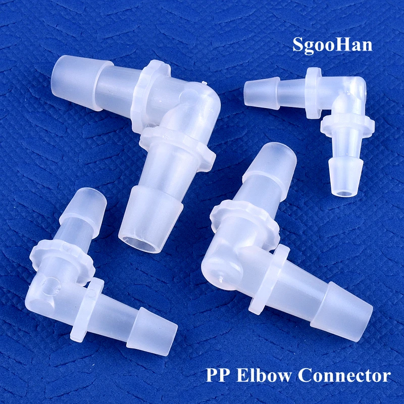 

5~200pcs 1.6~11.1mm PP Equal Dia Elbow Connectors Medical Hose Joints Aquarium Fish Tank Pagoda Joint Air Pump Aerator Fittings