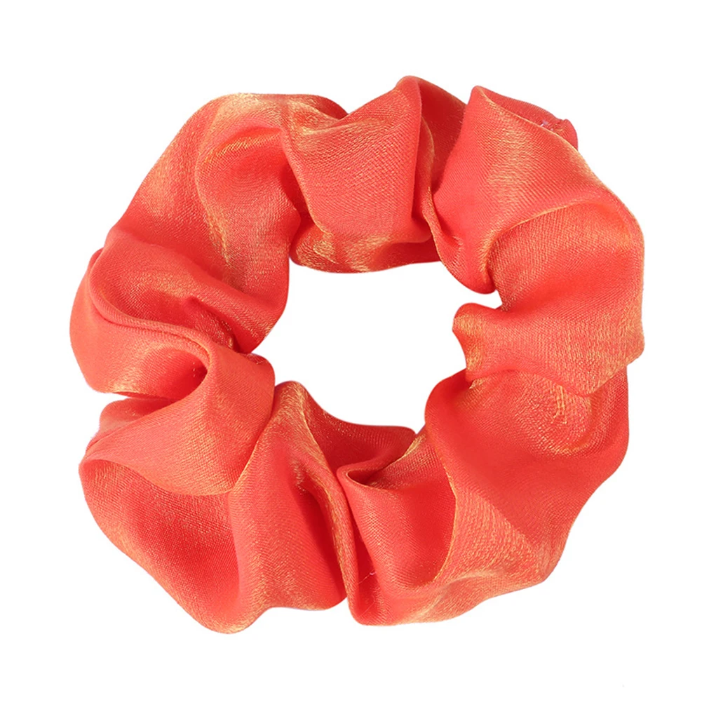 Women Reflect Light Shinny Hair Bands Satin Solid Color Silk Hair Ties Scrunchie Ponytail Holder Hair Accessories Headband