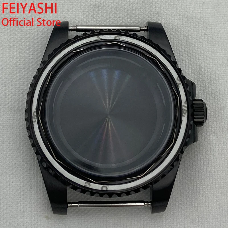 Black 40mm Waterproof Watch Case Sapphire Glass For Seiko NH34 NH35 NH36 NH38 Miyota 8215 ETA 2824 Movement 28.5mm Dial GMT SUB