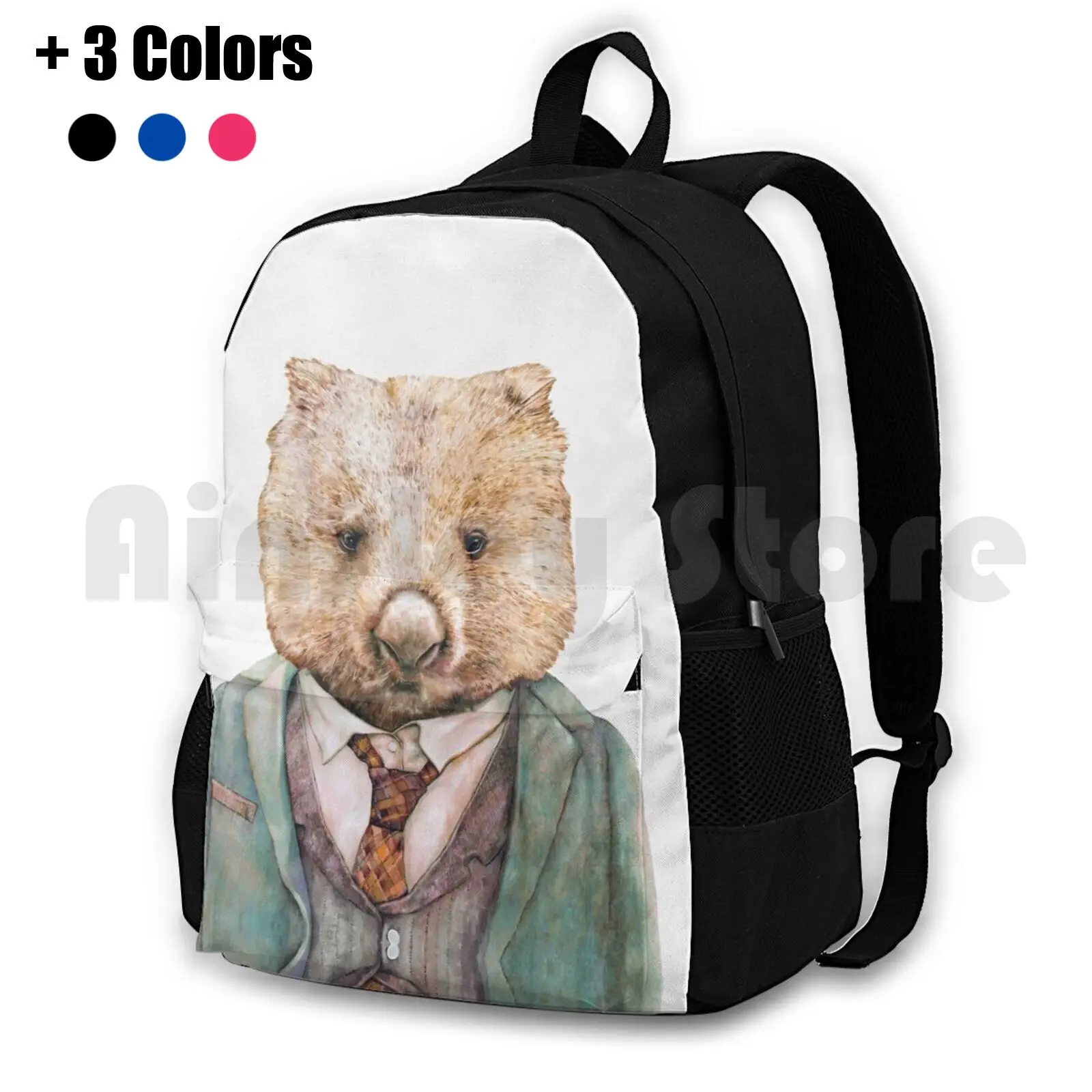 Wombat Outdoor Hiking Backpack Waterproof Camping Travel Wombat Australian Animals Animal Portraits Animals In Animals In Suits