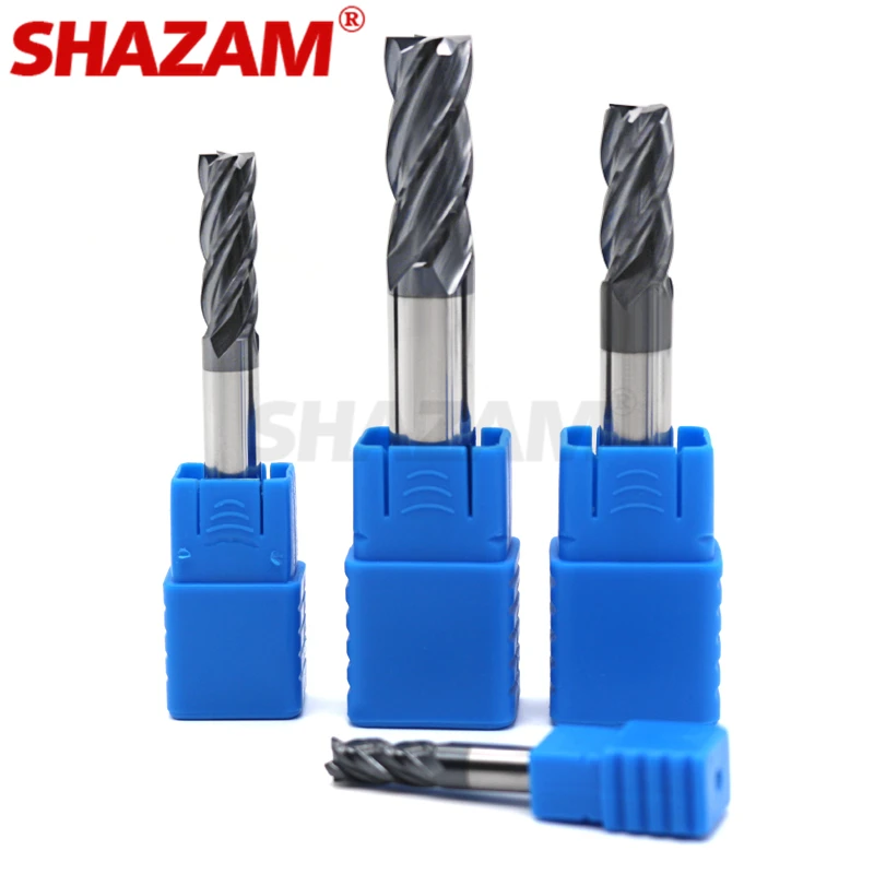 Milling Cutter Hrc50 Endmill Alloy Tungsten Steel Cnc Maching SHAZAM Wholesale Top Milling Machine Tools For Steel Woodworking