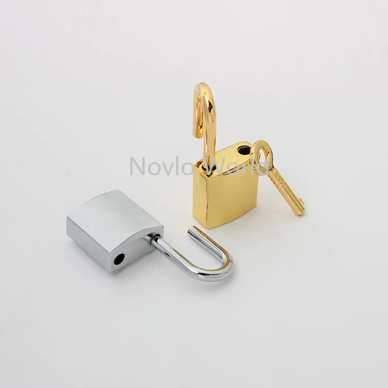1-5 sets 2 colors 36*28mm gold chrome durable rectangle a set of lock for woman handbag with eyelets key lock purse accessories