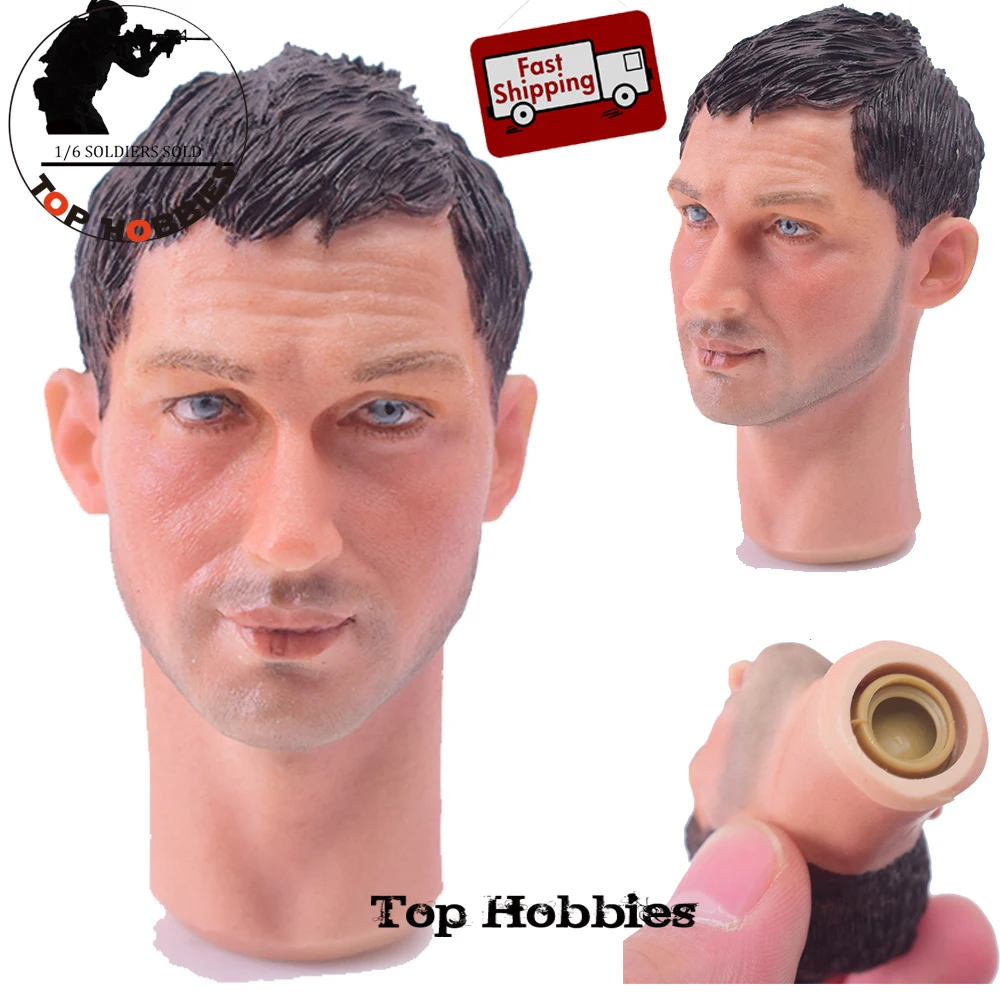 

KUMIK 1/6 Scale Male Head Sculpture 18-4 Man Head Carving In 12 Inch Action Figure Fit V1-N COO Body Collectible Gift