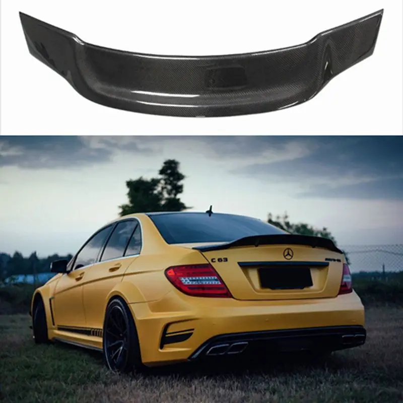 

Carbon Fiber Rear Trunk Boot Lip Spoiler Wing For Mercedes Benz C Class W204 C180 C250 C300 C63 Sedan 2008-2014 Rear Spoiler