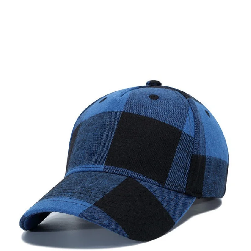 Baseball Cap Women Men Cotton Plaid Snapback Streetwear HipHop Sports Cap Casual Sun Visor Trucker Retro Bone Hat Droppshiping