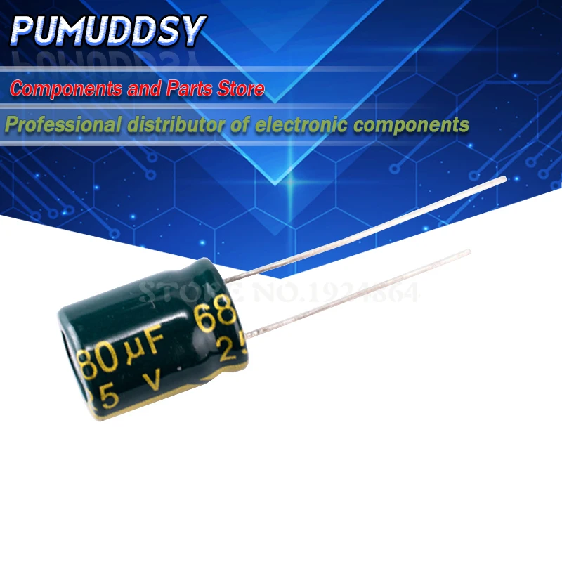 

20PCS Higt quality 25V680UF 10X13 680UF 25V 10*13mm Electrolytic capacitor