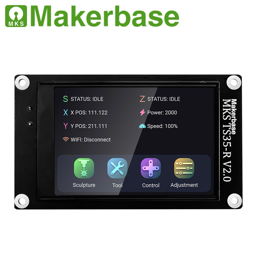 Makerbase MKS DLC32 kontroler Grbl działa z laserem i CNC z ESP32 WIFI i ekranem dotykowym TS35/24 do maszyny do grawerowania laserowego