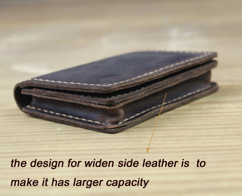 Credit/ID Card Case Genuine leather Handmade High Quality Men Retro Small Wallet Bus/Name Card Holder Leather women card wallet