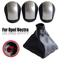 5/6 Speed Chrome Gear Shift Knob Lever Stick Pen Gaiter Boot Cover For Opel Vauxhall Vectra C Vectra B Corsa Astra 2002-2005