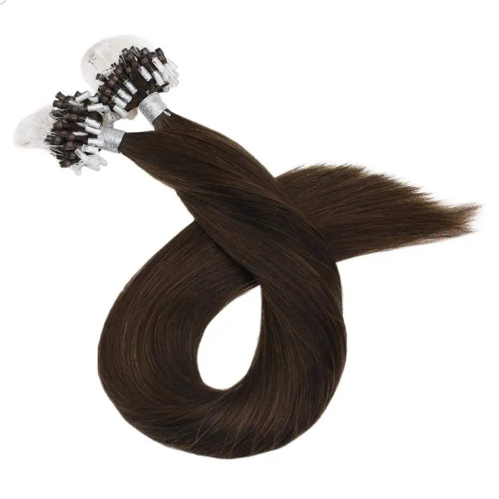 Moresoo Micro Loop Hair Extensions Microlinks Machine Remy Braziliaanse 1G/1S 50G Blonde Balayage 100% Real human Hair Straight