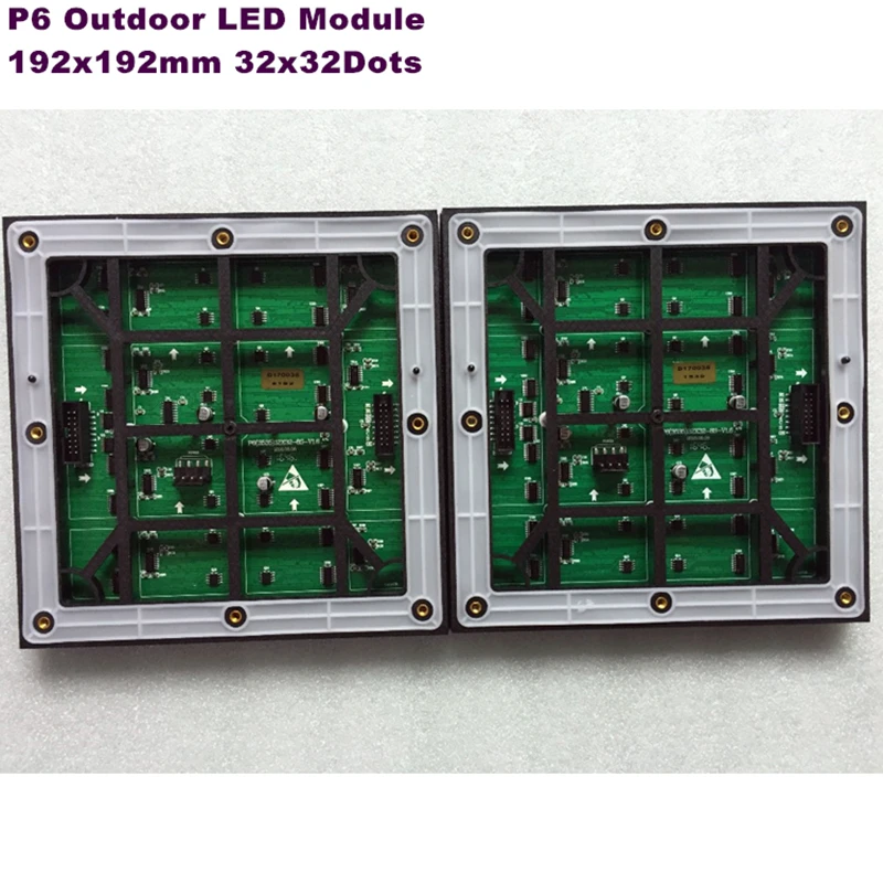 Módulo exterior completo da exposição do diodo emissor de luz do painel 192x192mm 32x32Pixel da matriz P6 do diodo emissor de luz