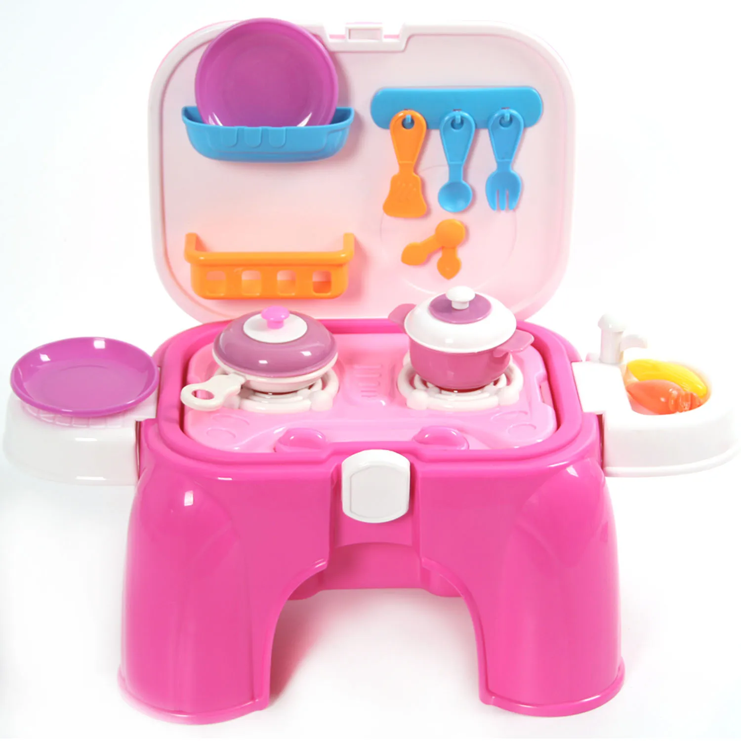 

2021 New Kitchen Toys For Girls Pretend Play Kitchen Child Girl Toy Stool Storage Box Kids Cooking Toys Tableware Learning Toys