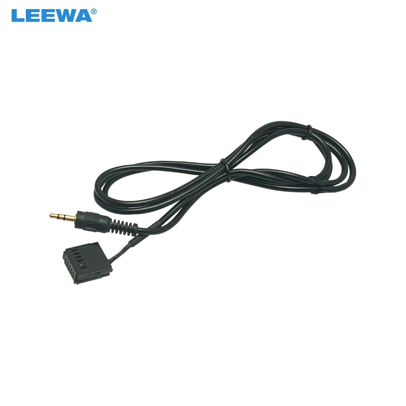 LEEWA 10pcs Car 3.5mm Male 12Pin Aux Line Audio MP3 AUX-in Adapter For Ford Fiesta/Focus/Mondeo Audio In-put AUX Connector Cable