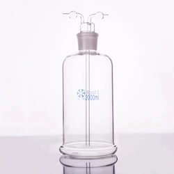 FAPE Drechsel gas washing bottle, Capacity 2000mL, Lab Glass Gas Washing Bottle, Shisha hookah, Borosilicate glass