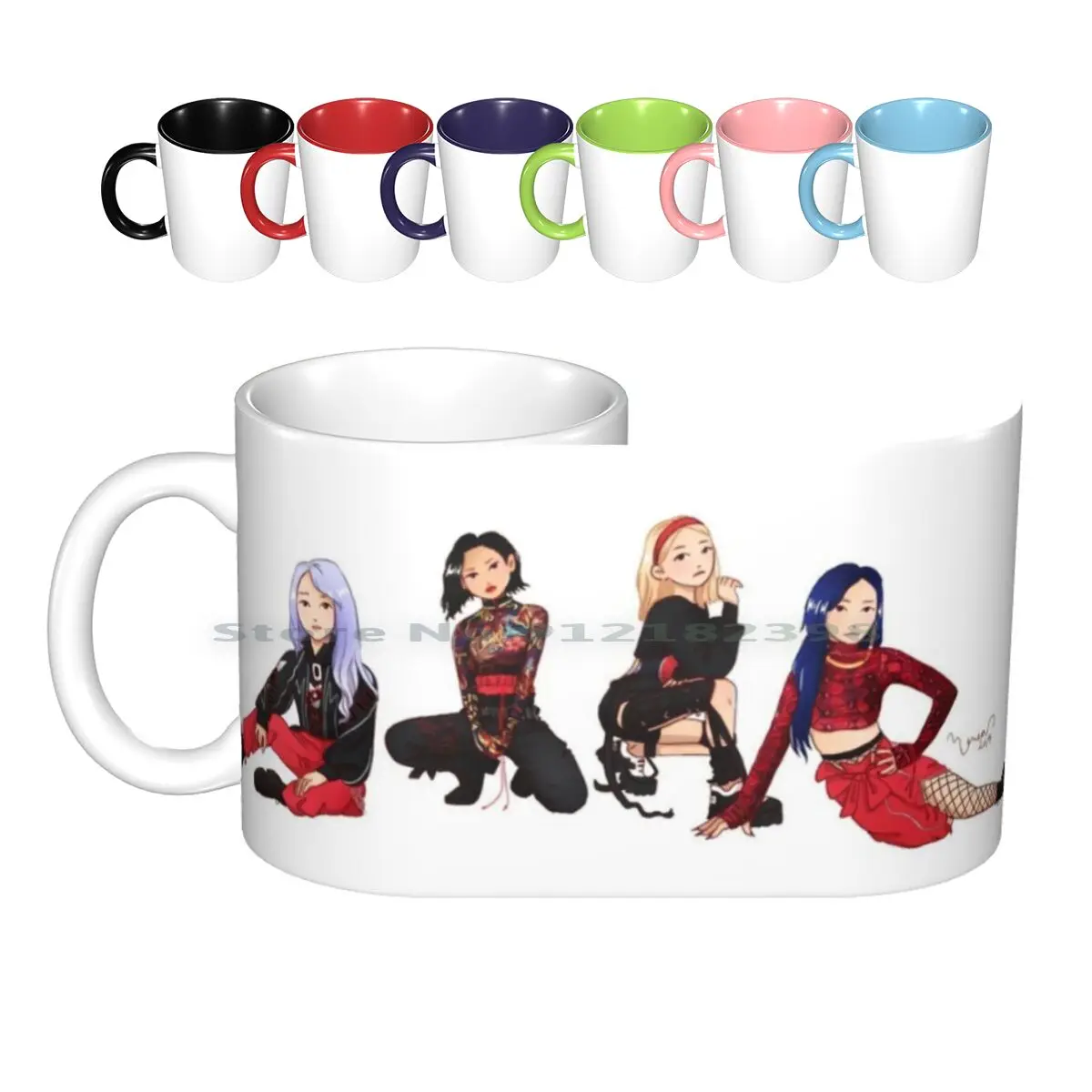 Mamamoo Hip Ceramic Mugs Coffee Cups Milk Tea Mug Anime Sleeve Kpop Kpop Comeback Mamamoo Mamamoo Hip Hip Chibi Creative