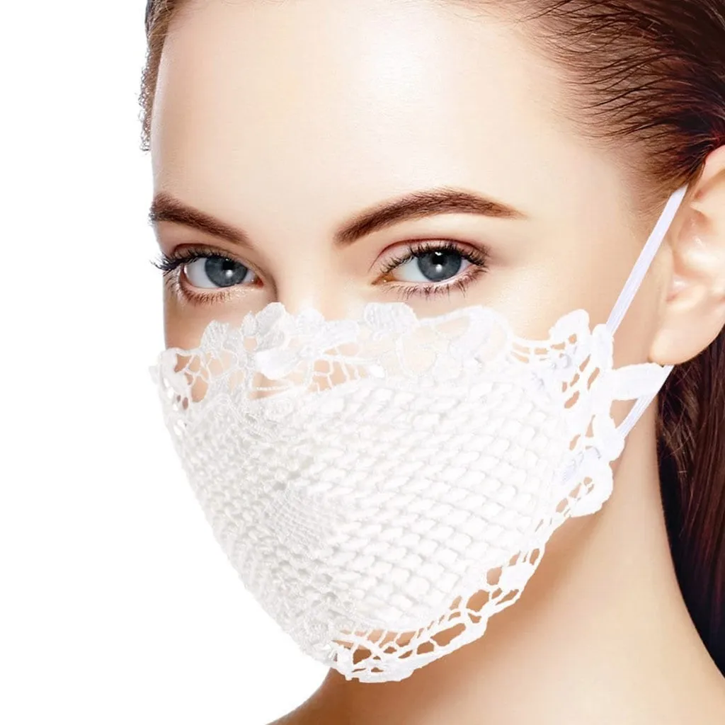 Masque de Filtration pm 2.5, avec des applications en dentelle délicate, lavable et réutilisable, protection buccale, anti-poussière