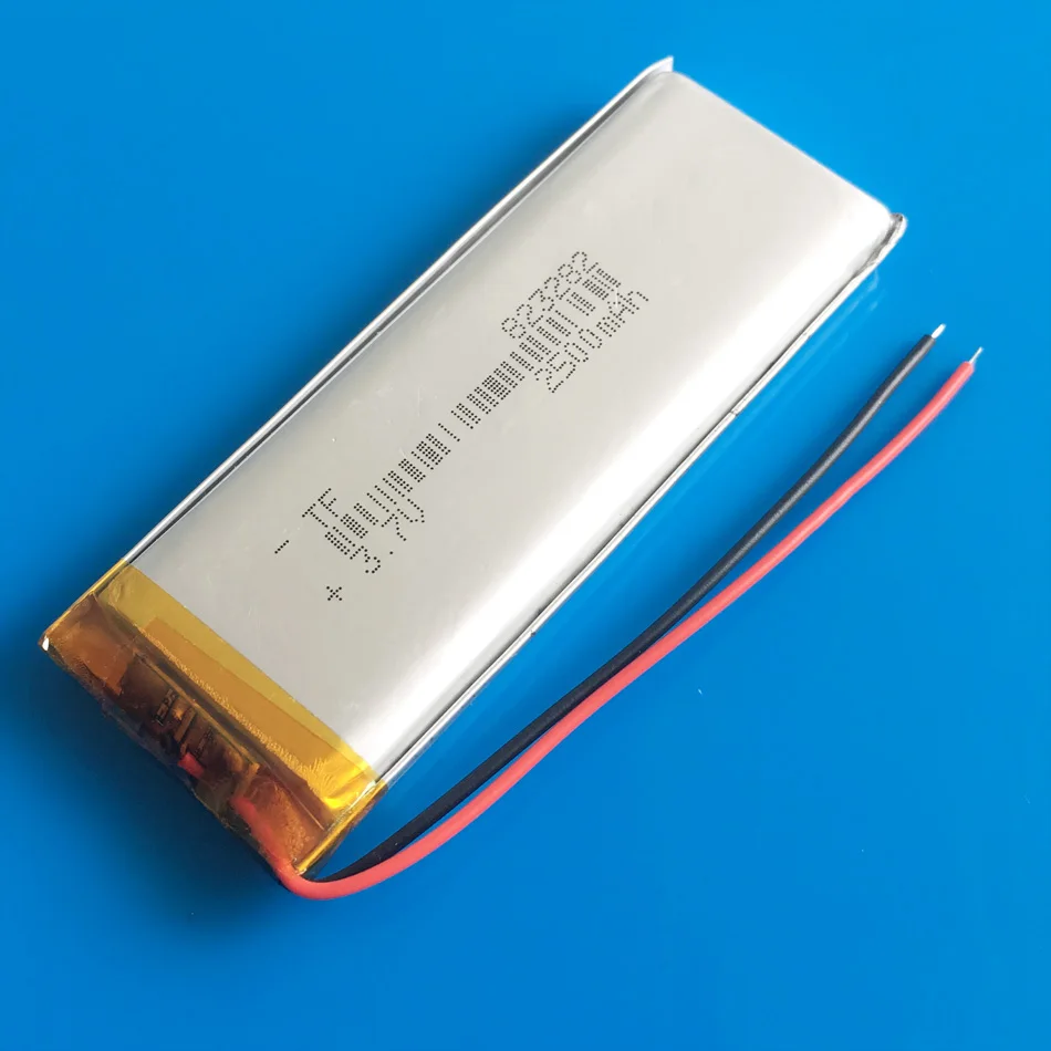 3.7 baterai isi ulang lithium Lipo polimer 2500 V 823282 mAh untuk GPS Bluetooth DVD PDA PAD power bank e-book kamera tablet PC