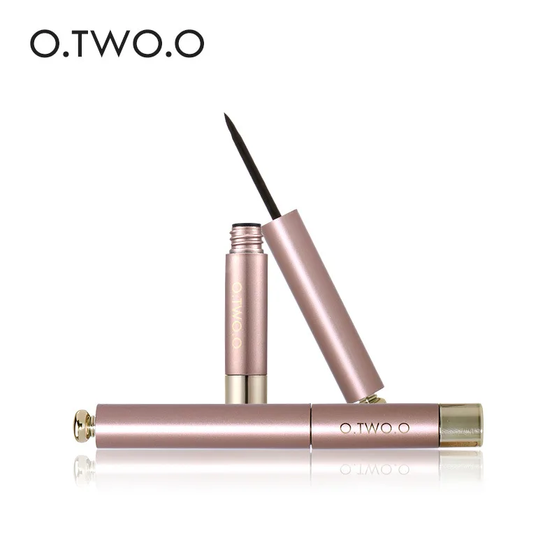 O. Tw o.o Rose Gold Series Eyeliner Liquid Quick-Dry Sweat-Resistant Not Smudge Eyeliner Two Brush Selectable