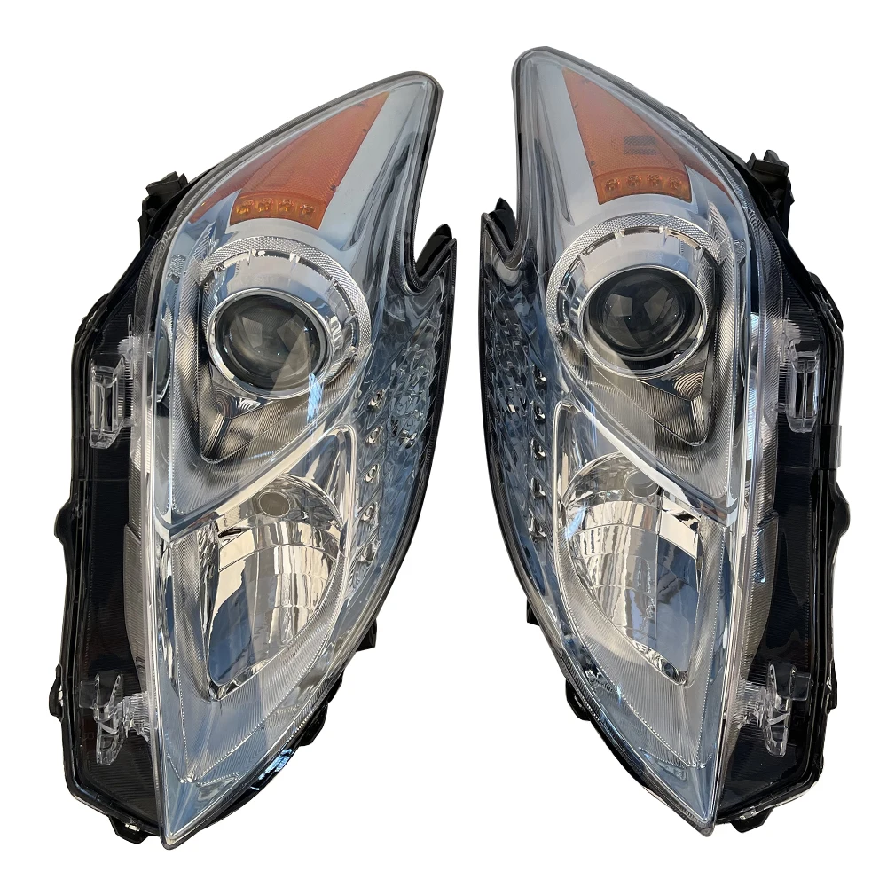 A Pair Car Headlight  For Toyota Prius 30 ZVW30 Headlamp with Lens 2009 2010 2011 2012 2013 2014 2015